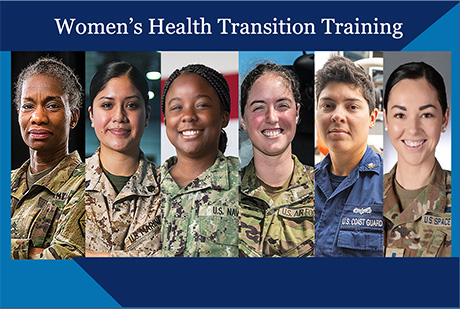 six women representing each branch of service