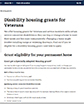 thumbnail Specially Adapted Housing Grant PDF
