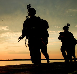 thumbnail military service members walking at dusk